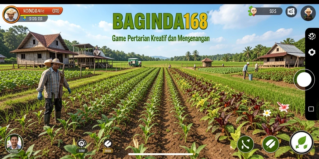 Tampilan gameplay seru di BAGINDA168 dengan aktivitas pertanian.