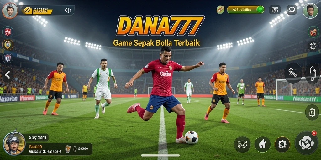Tampilan menarik gameplay DANA777 dalam aksi sepak bola.