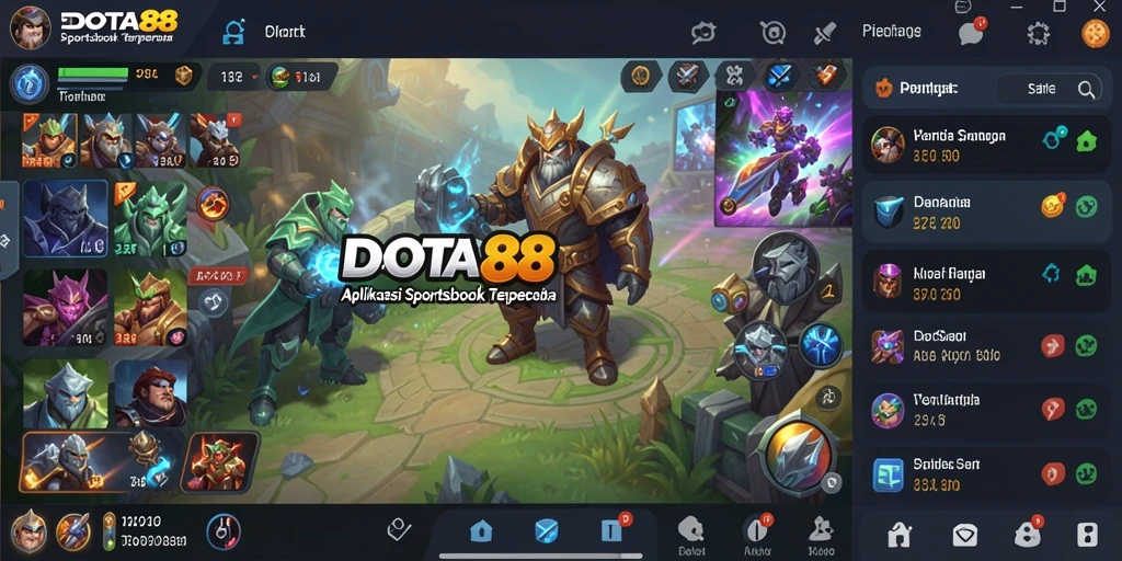 Tampilan gameplay menarik dari DOTA88 saat melakukan taruhan olahraga.