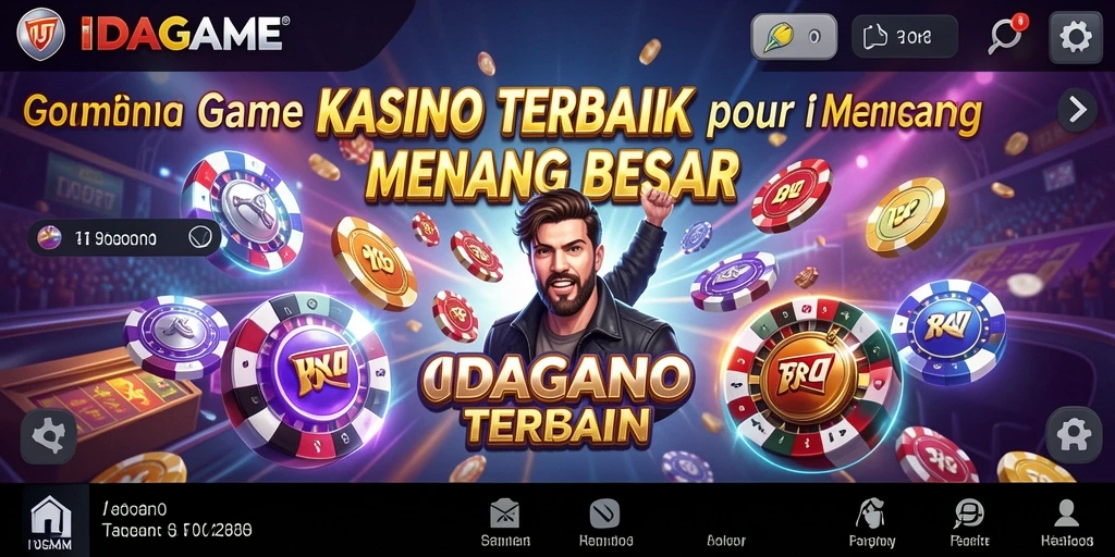 Tampilan antarmuka IDAGAME yang menarik dan grafis permainan Kasino.