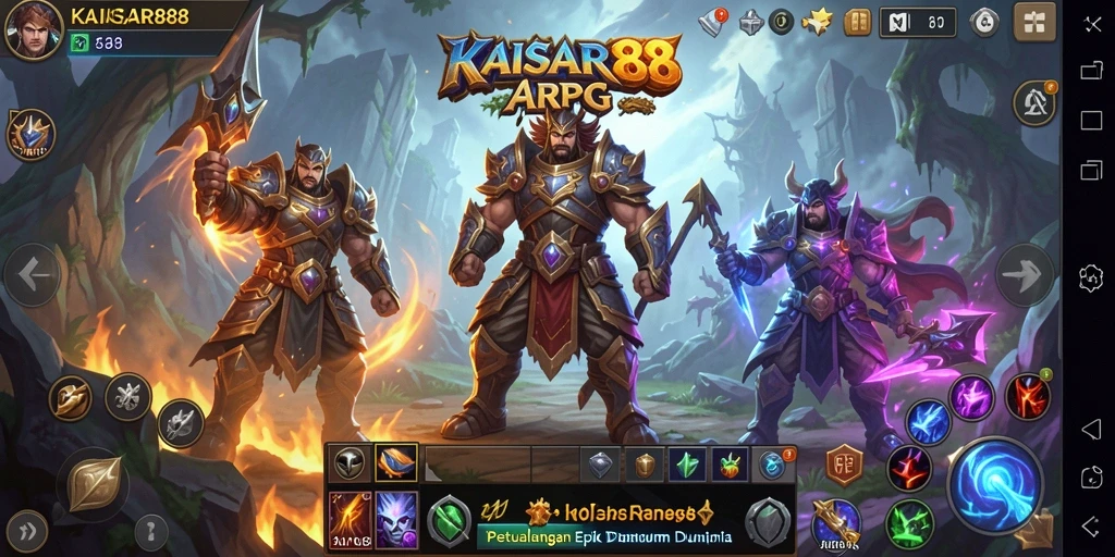 Tangkapan layar gameplay epik KAISAR888 dalam dunia ARPG.