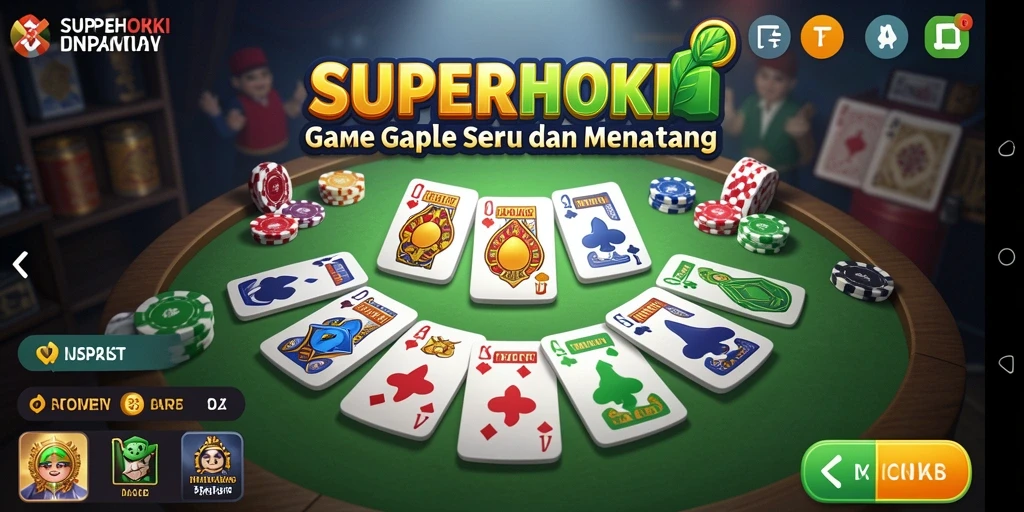 Tampilan gameplay <strong>SUPERHOKI</strong> yang menarik dan interaktif.