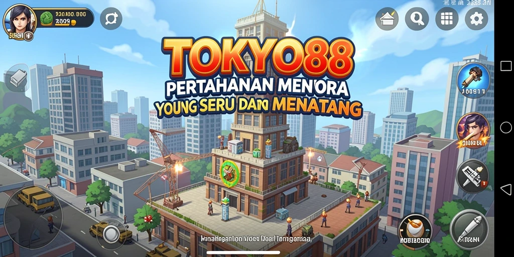 Tampilan gameplay seru TOKYO88 saat melawan gelombang musuh.